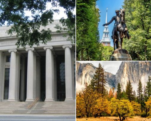 Fall travel destinations cover photo collage