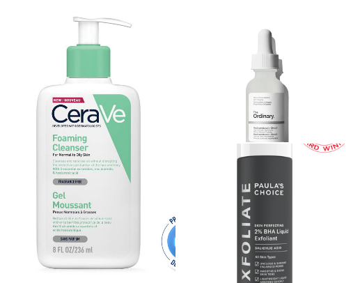 Skincare products that cleared my acne cover photo collage