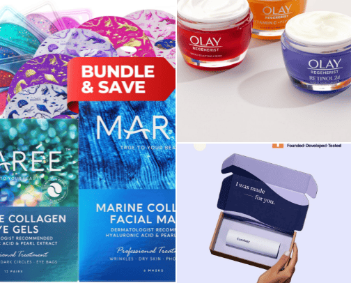 Skin care cover photo collage