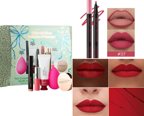 Beauty products cover photo collage