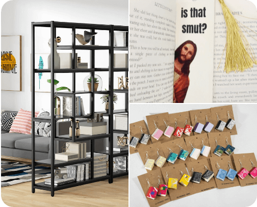 Bookish Trinkets cover photo collage