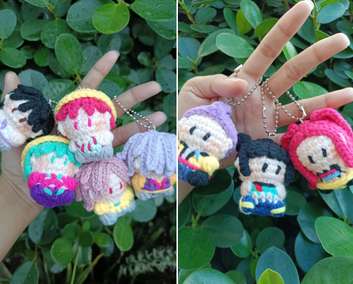 Kpop Demon Hunters Crochet Keychain cover photo collage