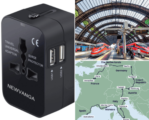 Vacation must haves if traveling abroad cover photo collage