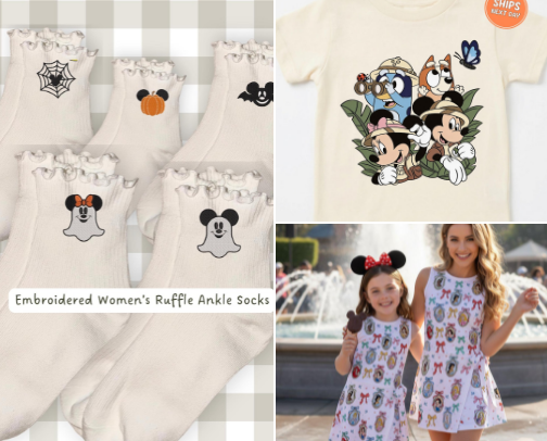Disney outfits cover photo collage