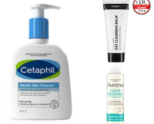 skincare for sensitive girlies! ✨ cover photo collage