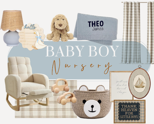 Baby Boy Nursery cover photo collage