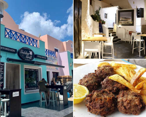 Santorini Greece and where you should eat cover photo collage