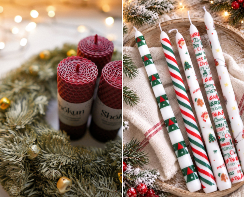 Aesthetic & Shaped Christmas Candles for a Cozy Holiday Vibe cover photo collage