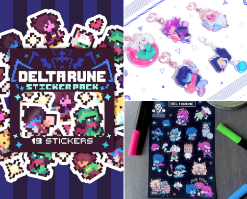 cute fan made undertale/deltarune merch cover photo collage
