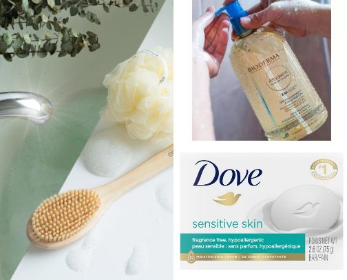 Shower Products for Soft Skin cover photo collage