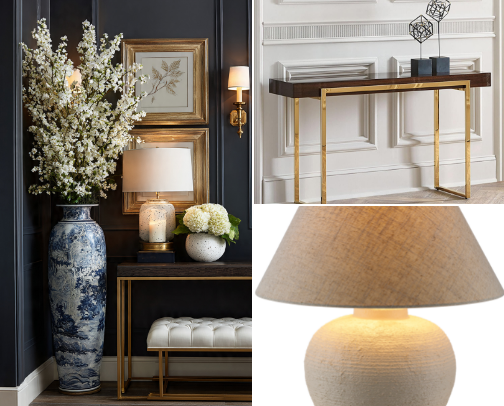 Moody Luxury Entryway (Shop The Look) cover photo collage