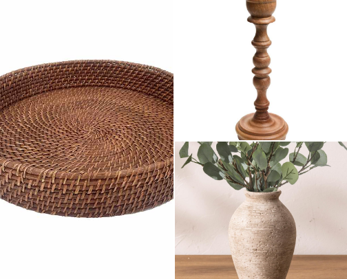 Viral Wicker Tray Styling Essentials cover photo collage