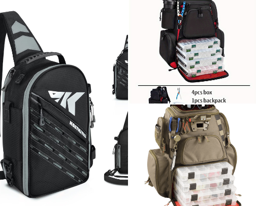 Top Fishing Backpacks and Tackle Storage for Kayak and Shore Anglers cover photo collage