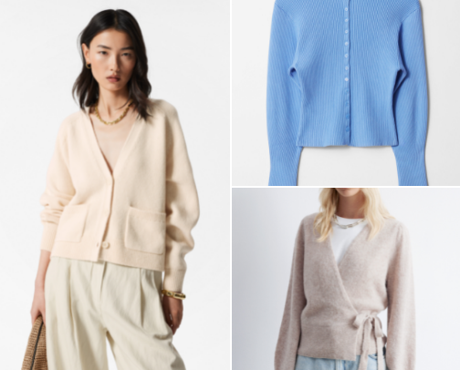 Winter must have staples - cardigans, blouses , jeans , jackets. cover photo collage
