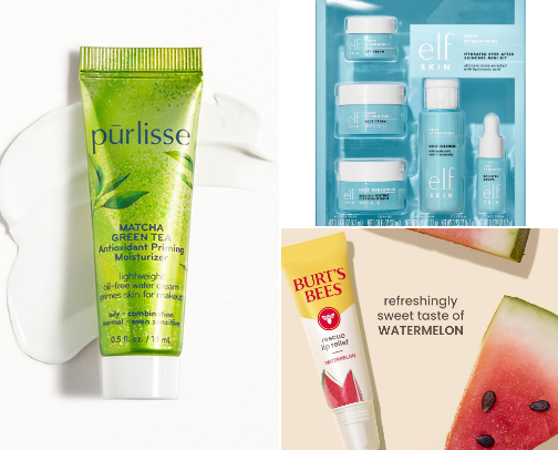 Favorite skincare products cover photo collage