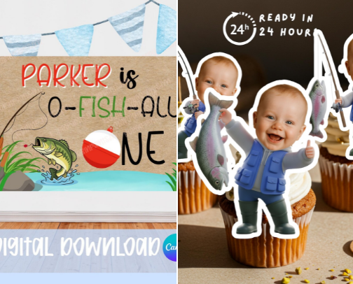 O”fish”ally One Birthday Theme! cover photo collage