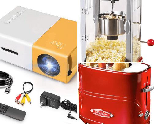 Family movie night cover photo collage