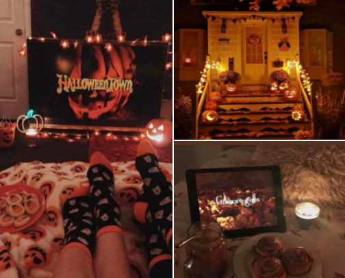 fall body care products cover photo collage