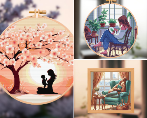 People Cross Stitch Patterns cover photo collage