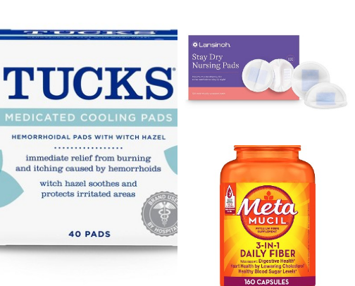 Post partum necessities cover photo collage