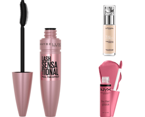 Everyday makeup products💄 cover photo collage