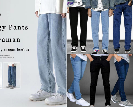 Celana jeans pria cover photo collage