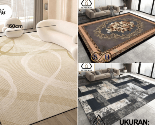 karpet lantai estetik cover photo collage