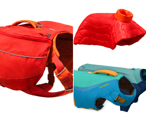 Dogs that backpack - hike - do the outdoors cover photo collage