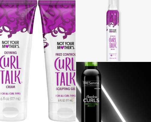 Curly hair girlies cover photo collage