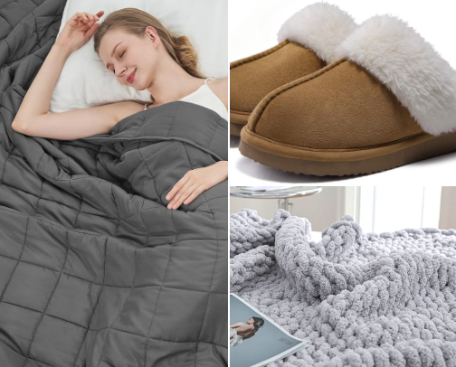 Cozy Home Essentials for a Relaxing Weekend cover photo collage