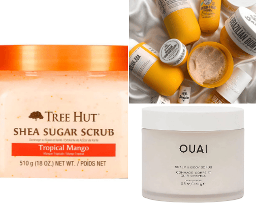 Body scrubs cover photo collage