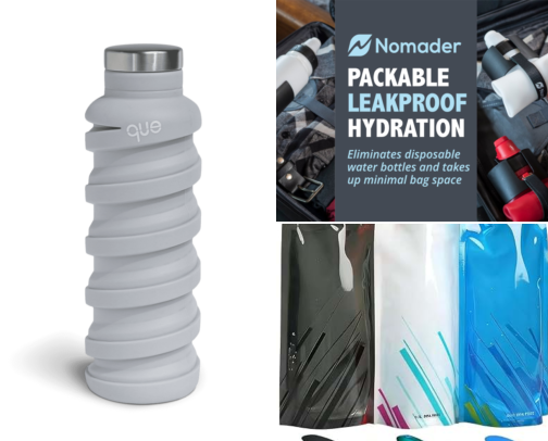 Collapsible Water Bottles That Saved My Back On Every Trip I Packed Too Heavy cover photo collage