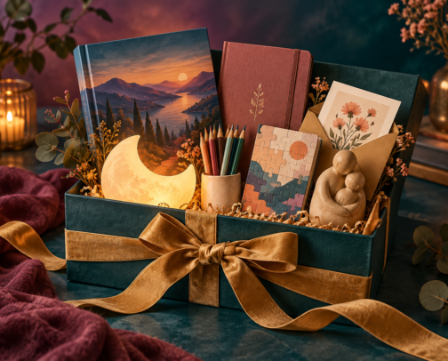 Thoughtful Gifts for Calm, Creativity & Connection cover photo collage