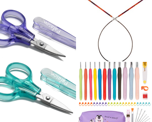 Crochet and Knitting Essentials cover photo collage