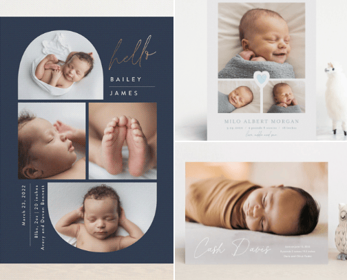 Baby ideas: you can choose like a magnet,classic, post card cover photo collage