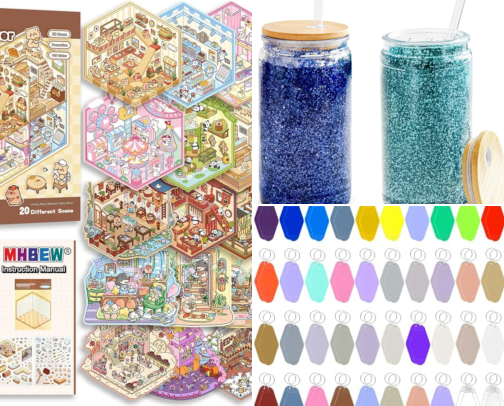 Crafts and hobbies , best free time activities cover photo collage