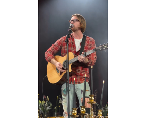 Finneas performing at Give a Fuck LA cover photo collage