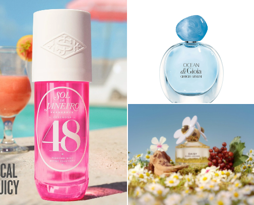 Fragrances cover photo collage