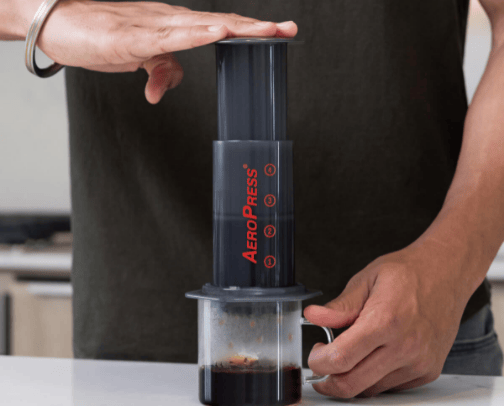 Aero press coffe cover photo collage