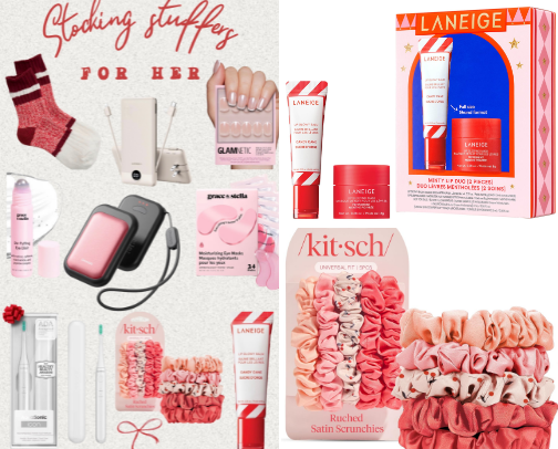 STOCKING STUFFERS for her 🎀 cover photo collage