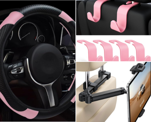 My “Make My Car Cute” List but PINK 🌸🩷 cover photo collage