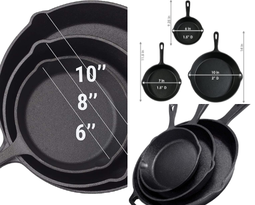 Cast Iron Skillet Set Picks cover photo collage