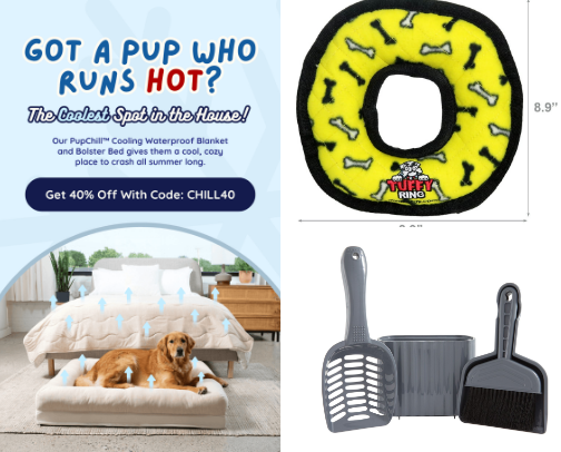 Must haves for pet loves — cats and dogs cover photo collage