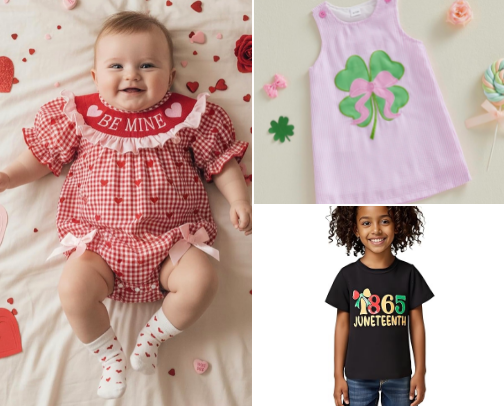 Toddler Girl’s Holiday Inspired Outfits- All. Year. Long cover photo collage