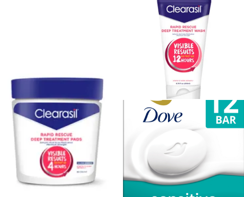 Acne products cover photo collage