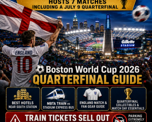 🏆 Boston World Cup 2026: Hotels, MBTA Train & Quarterfinal Essentials cover photo collage