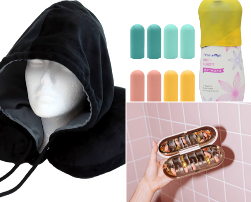 Travel necessities cover photo collage