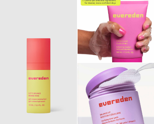 Skincare products for preteens and teens cover photo collage