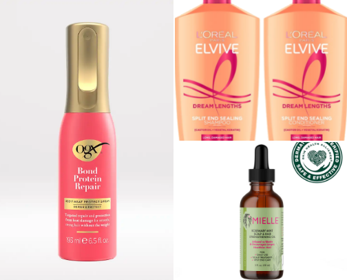 Hair products for damaged hair cover photo collage