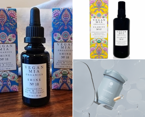 Healthy foods, vitamins and hygiene products I recommend. cover photo collage